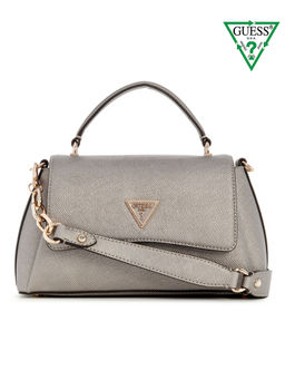 Guess - Pewter Solid Eco Gloriana Sling Bag with Detachable Strap