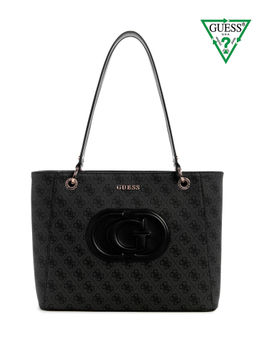 Guess - Coal Logo Printed Eco Mietta Noel Tote Bag