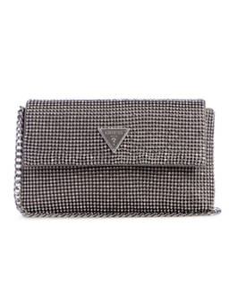 Guess - Silver Embellished Zalina Flap Clutch
