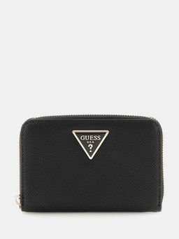 Guess - Black Solid Laurel Zip Around Wallet