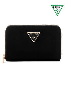 Guess - Black Solid Eco Gemma Zip Around Wallet