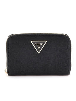 Guess - Black Solid Laurel Zip Around Wallet