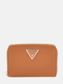 Guess - Cognac Solid Laurel Zip Around Wallet