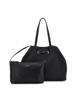 Guess - Black Textured Vikky 2 In 1 Tote