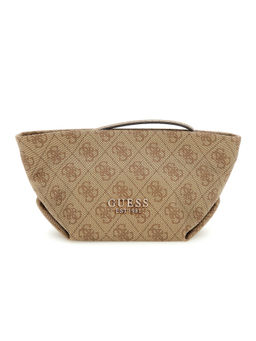 Guess - Latte Logo Printed Eco Evaine Makeup Pouch