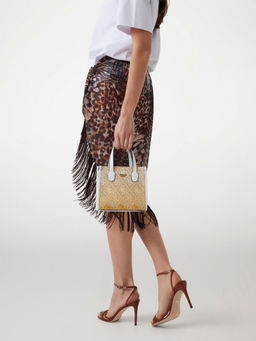 Guess - Cornsilk Logo Self-Design Silvana Sling Bag with Detachable Strap