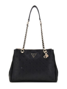 Guess - Black Textured Cresidia Status Handbag Bag