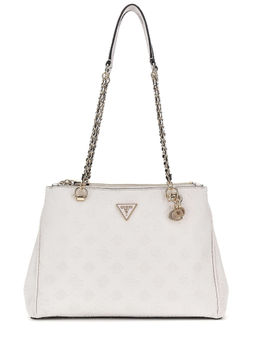 Guess - Off White Textured Cresidia Status Handbag Bag