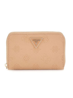 Guess - Beige Textured Cresidia Zip Around Wallet