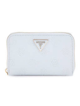 Guess - Powder Blue Textured Cresidia Zip Around Wallet