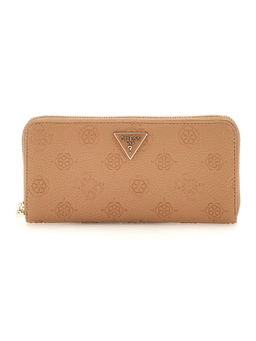 Guess - Beige Textured Cresidia Zip Around Wallet