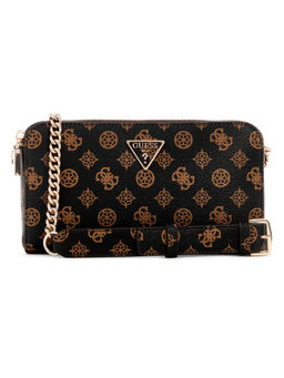 Guess - Mocha Logo Printed Daryna Status Sling Bag with Detachable Strap