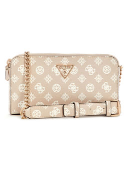 Guess - Sand Logo Printed Daryna Status Sling Bag with Detachable Strap