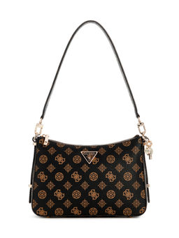 Guess - Mocha Logo Printed Daryna Top Zip Handbag
