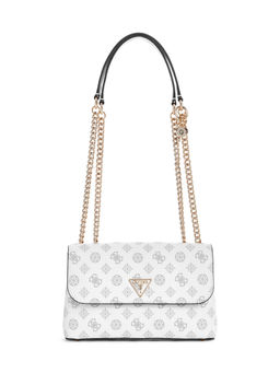 Guess - White Logo Printed Daryna Sling Bag with Detachable Strap