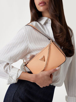 Guess - Apricot Solid Noelle Top Zip Handbag