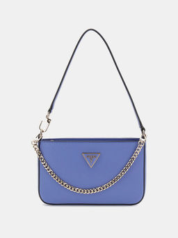 Guess - Stormy Blue Solid Noelle Top Zip Handbag