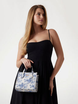 Guess - Floral Multi-Color Printed Silvana Sling Bag with Detachable Strap