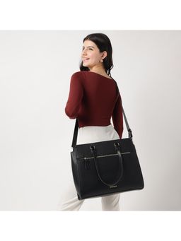 Fastrack - Workease Structured Laptop Black Tote Bag