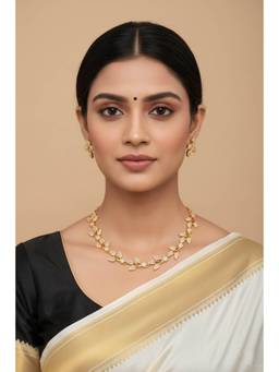 Gahan - Gold Plated American Diamond Necklace Set for Women