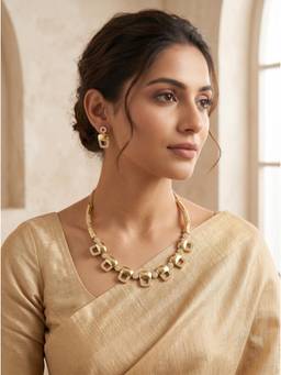 Gahan - Gold Plated American Diamond Necklace Set for Women
