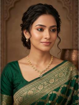 Gahan - Gold Plated American Diamond Necklace Set for Women