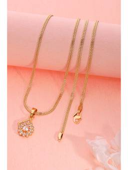 Gahan - Gold Plated Daily Wear AD Stone Chain Pendant for Women