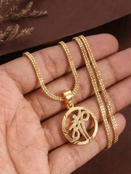 Gahan - Gold Plated Pendant Chain with Minimal Design