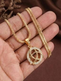 Gahan - Gold Plated Pendant Chain with Minimal Design