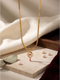 Gahan - Gold Plated Pendant Chain with Minimal Design