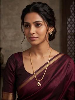 Gahan - Gold Plated Daily Wear AD Stone Chain Pendant for Women