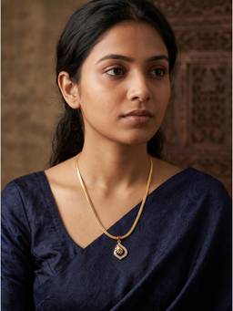 Gahan - Gold Plated Daily Wear AD Stone Chain Pendant for Women
