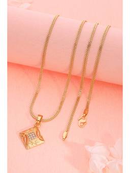 Gahan - Gold Plated Daily Wear AD Stone Chain Pendant for Women