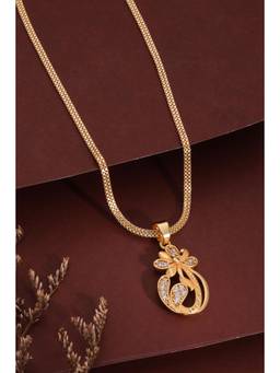 Gahan - Gold Plated Daily Wear AD Stone Chain Pendant for Women