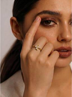 Gahan - American Diamond Adjustable Ring for Women