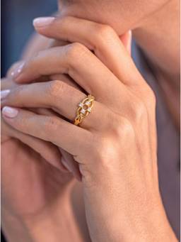 Gahan - American Diamond Adjustable Ring for Women