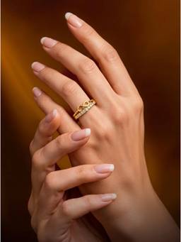 Gahan - American Diamond Adjustable Ring for Women