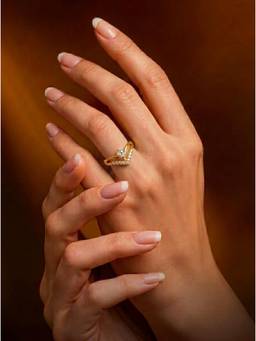 Gahan - American Diamond Adjustable Ring for Women