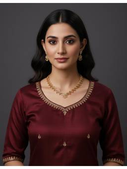 Gahan - Gold Plated American Diamond Necklace Set for Women