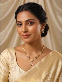Gahan - Gold Plated American Diamond Necklace Set for Women