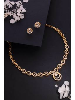 Gahan - Gold Plated American Diamond Necklace Set for Women