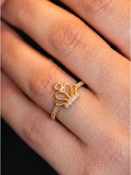 Gahan - American Diamond Adjustable Ring for Women