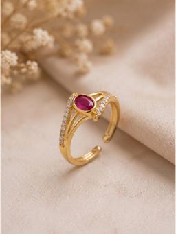 Gahan - American Diamond Adjustable Ring for Women