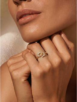Gahan - American Diamond Adjustable Ring for Women