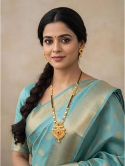 Gahan - Traditional Gold Plated Mangalsutra with Earrings for Women