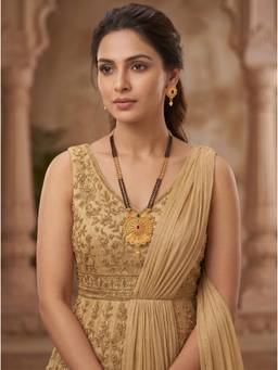 Gahan - Traditional Gold Plated Mangalsutra with Earrings for Women