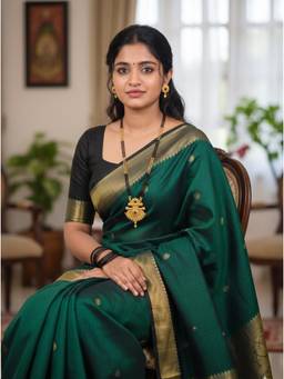 Gahan - Traditional Gold Plated Mangalsutra with Earrings for Women