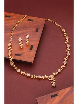 Gahan - Gold Plated American Diamond Necklace Set for Women