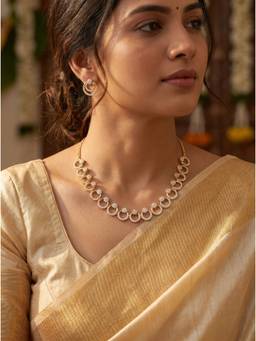 Gahan - Gold Plated American Diamond Necklace Set for Women