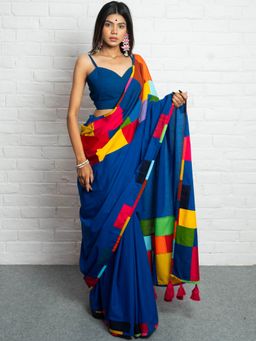 Save As - Haseena Woven Blue Saree without Blouse
